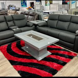 Beautiful 2 Pc Black Reclining Sofa And Love On Huge Blowout Sale Only $999