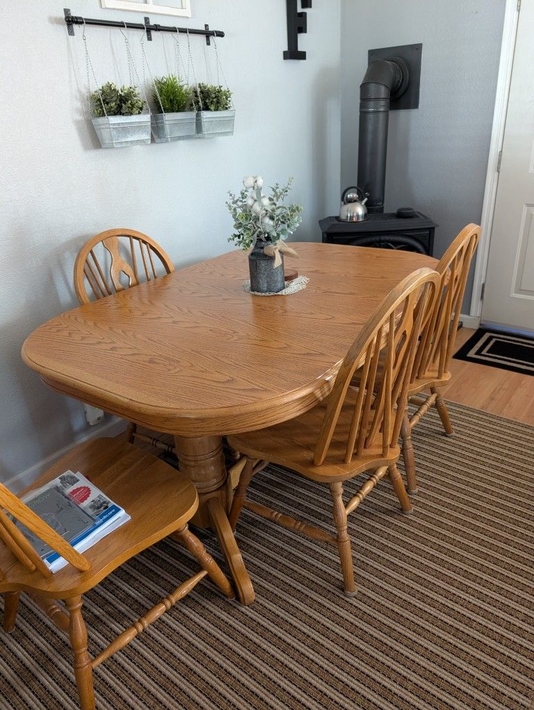 Oak Dining Table And Chairs