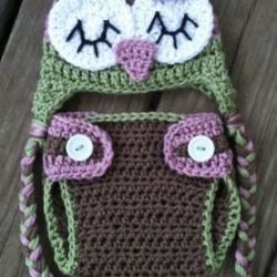 Owl Diaper Cover Outfit 
