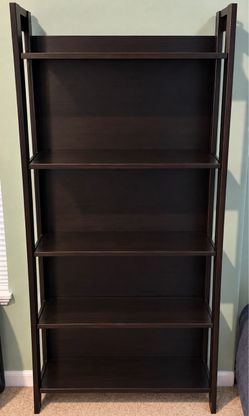 Dark Brown 5-Shelf Bookcase