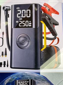 Jump starter with air pump &blower