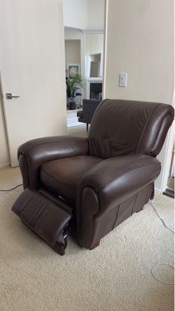 Leather recliner chair
