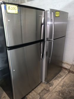Stainless steel Top freezer refrigerators working perfectly with 4 months warranty from $225 and up