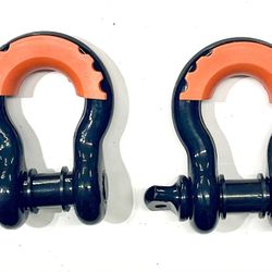 Black 3/4 D-ring with orange isolators