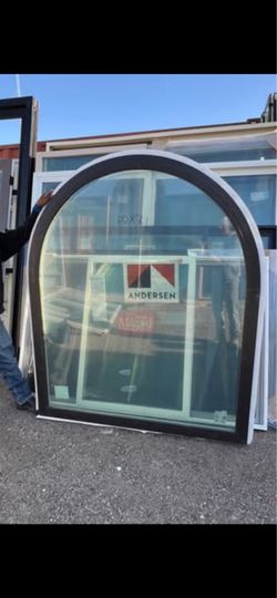 Arch black glasswindow 60x71