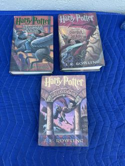 Harry Potter Hardcover Lot (1-3) J.K. Rowling Scholastic, With Dust Jackets 