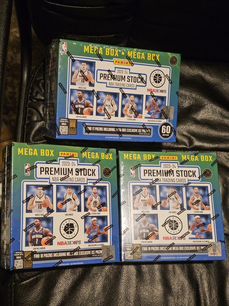 2023-24 Premium Stock Basketball Cards Mega Box Lot! 3 Box Lot! New Sealed! Victor Wembanyama RC!?