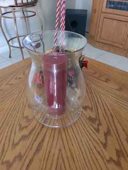 Hurricane Glass Chimney/ Glass Only No Candle Or Base Excellent Condition 