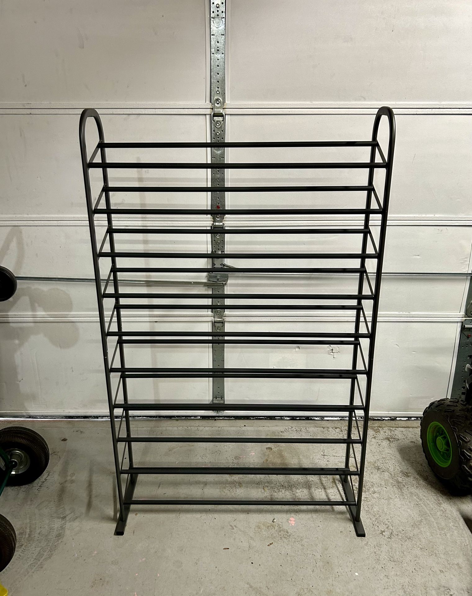 10 Tier Metal Shoe Rack (Black) Holds 50 Pairs of Shoes!