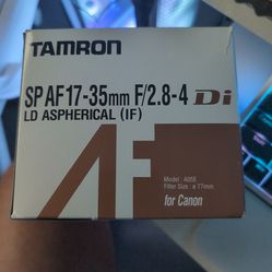 For Canon - Tamron SP AF17-35mm f/2.8-4 lens. Canon EF mount.