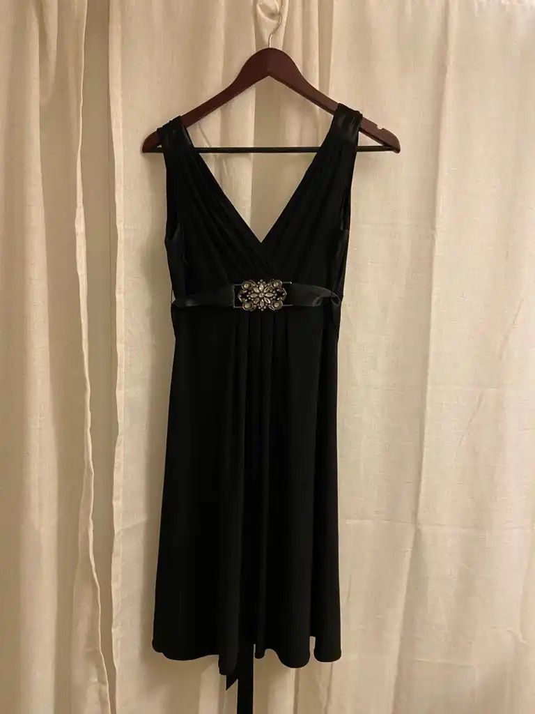Black Dress with Embellished Belt & Black Jumpsuit