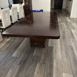Free Red Wood Dining Table