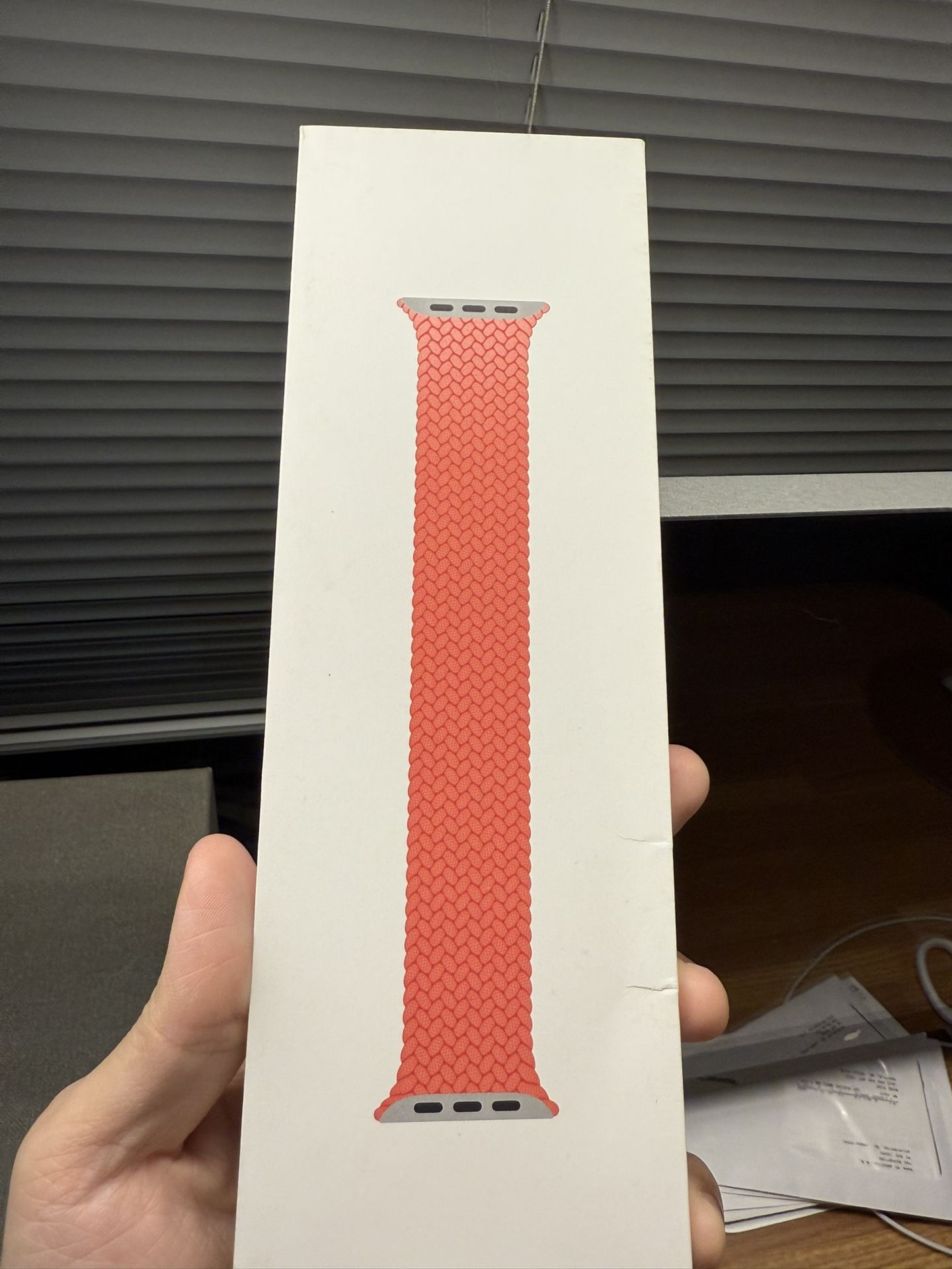 New Apple Watch 45mm Guava Braided Solo Loop