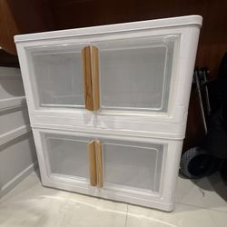 Stackable Storage Bins - Clear Doors 