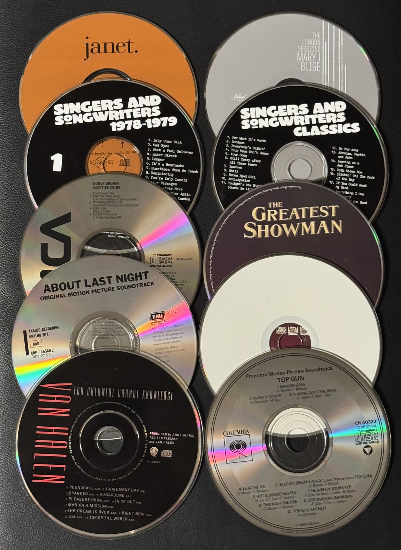 💿 10 CDs: Van Halen, Nick Jonas, Janet Jackson, Mary J Blige, Bobby Brown, Soundtracks, Classic Songwriters (new)