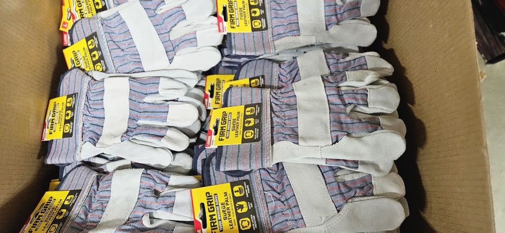 Firm Grip tough working gloves 3x$10