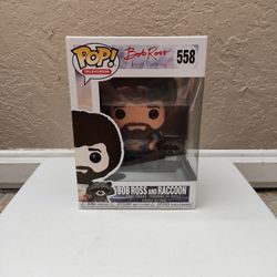 Bob Ross And Raccoon Funko Pop