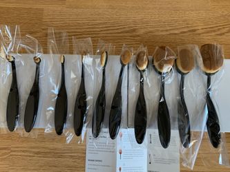 10 piece makeup brush set
