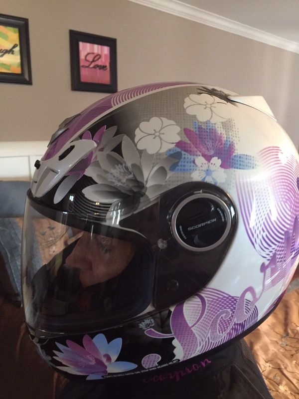 Scorpion Lily women's motorcycle helmet and matching jacket