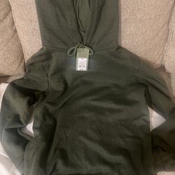 Men's Hooded Sweatshirt - Goodfellow & Co™ Dark Gray M: Fleece, Pullover, Drawstring Hood 