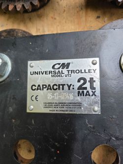 CM Universal Plain Trolley complete operation, maintenance, and parts manual.
