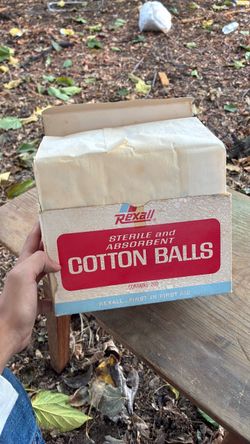 Old cotton balls full bag
