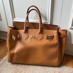 Pebbled leather Italian Kelly Birkin Bag