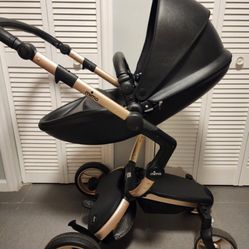 Mima Xari G4 Stroller. Black/Rose Gold
