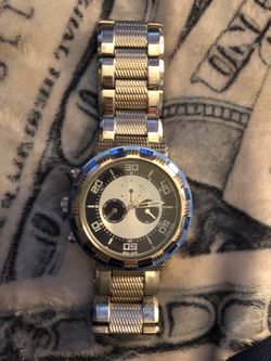 Men’s watch blue silver