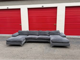 Dark Grey 3 Piece U Shape Sectional Sofa