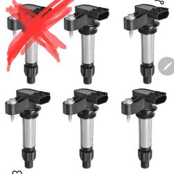 ENA Set of 5 Ignition Coil Pack Compatible with Buick Cadillac Chevrolet Chevy GMC Allure Enclave ATS CTS SRX STS XTS Camaro Equinox Impala Malibu Ter