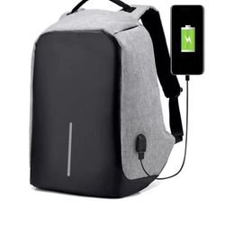 Mochila Con USB Backpack Con Cierre Antirrobo
