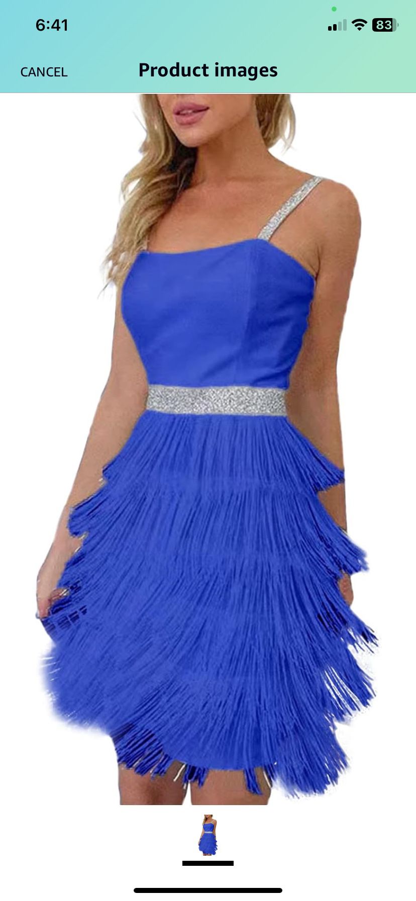Blue Fringe Dress 
