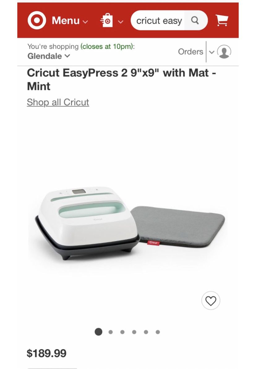 Cricut EasyPress 2, Mint - 9 x 9