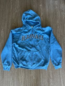 Unisex blue Hawaii hooded sweatshirt