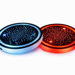 LED Car Cup Holder Coasters (2-Pack) – 7 RGB Colors, USB Rechargeable
