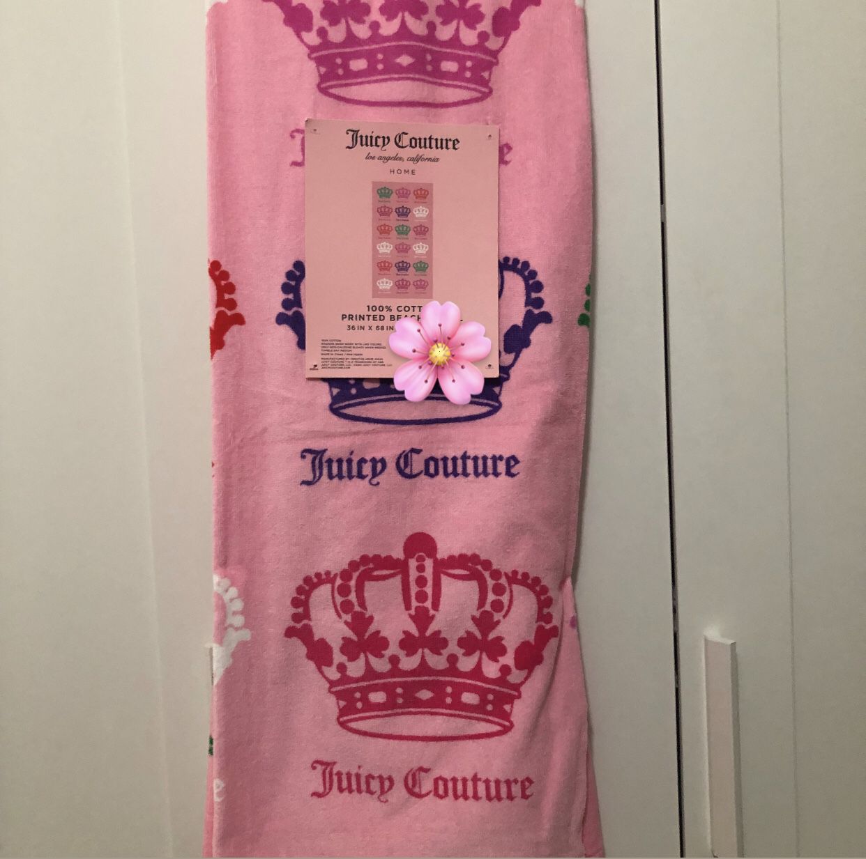 Juicy Couture Pink Beach Towel