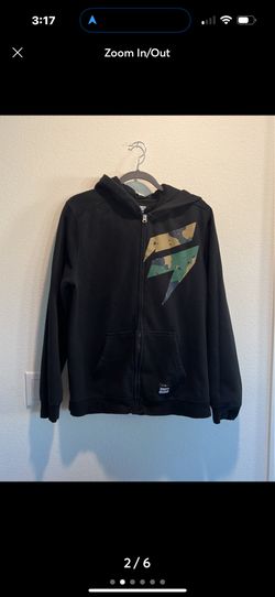 Hoodie Shift MX Black Zip Up Medium Camouflage