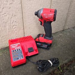 MILWAUKEE M18 FUEL IMPACT DRIVER WITH M18 XC5.0 BATTERY AND CHARGER