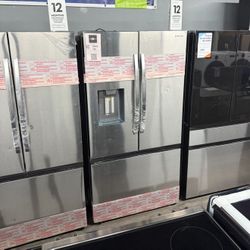 Samsung - 31 cu. ft. Mega Capacity Standard Depth 3-Door French Door Refrigerator in Stainless Steel with Four Types of Ice