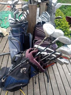 Three sets golf clubs,_$150