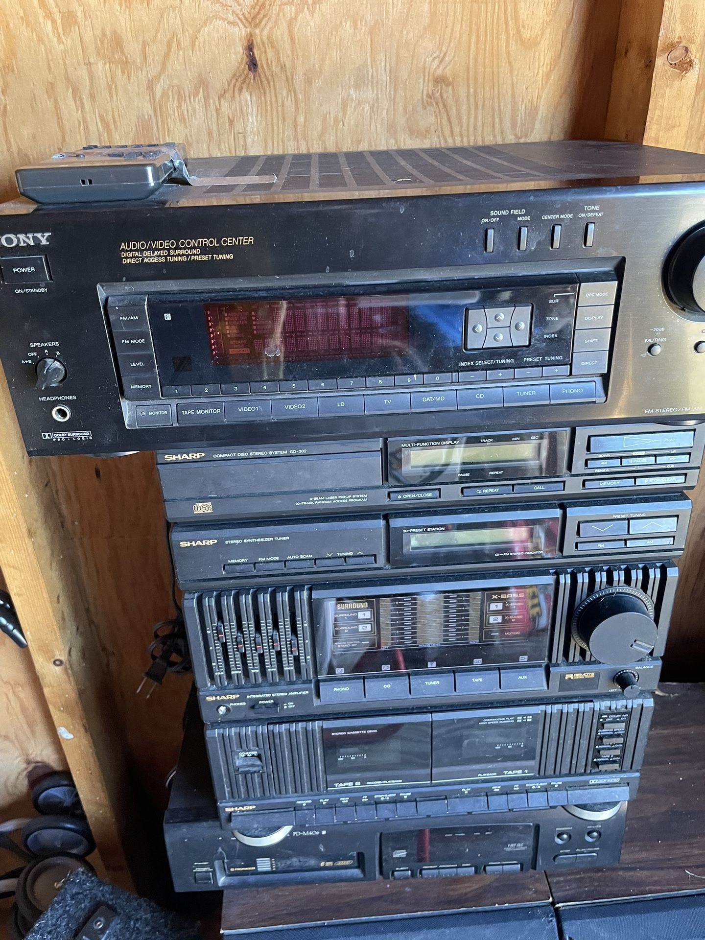 Old Style Stereo System/ Surround Sound