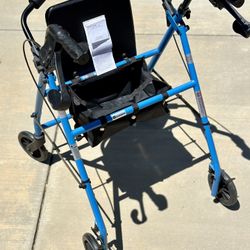 Medline Mobility Lightweight Folding Steel purchases Rollator Walker with 6-inch Wheels