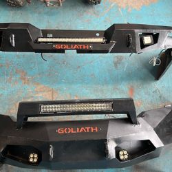 Heavy Duty Steel Front & Rear Bumper With LED LIGHTS 