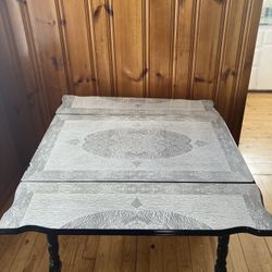 Antique Enamel Top Table