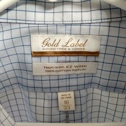 Roundtree Yorke Gold Label Dress Shirt 16/33