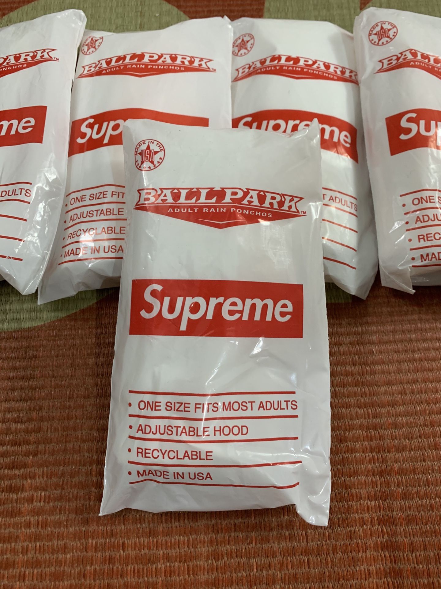 Supreme ball park rain poncho