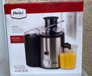 Parini Multi Speed Power Juicer Stainless Steel Electric Fruit Vegetable Juice Extractor