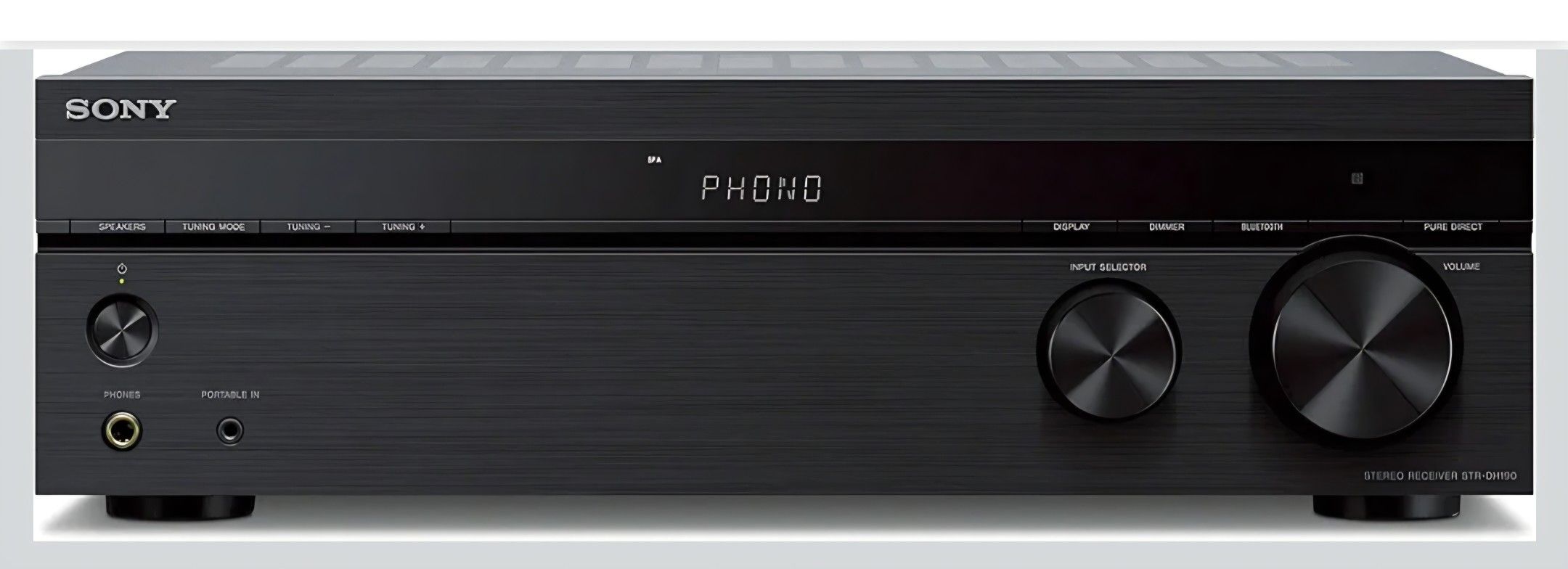 Sony STRDH190 2-ch Home Stereo Receiver with Phono Inputs & Bluetooth Black