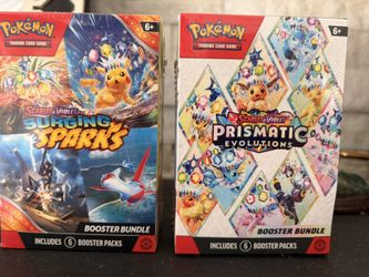 Scarlet and Violet Prismatic Evo and Surging Sparks Booster Bundles